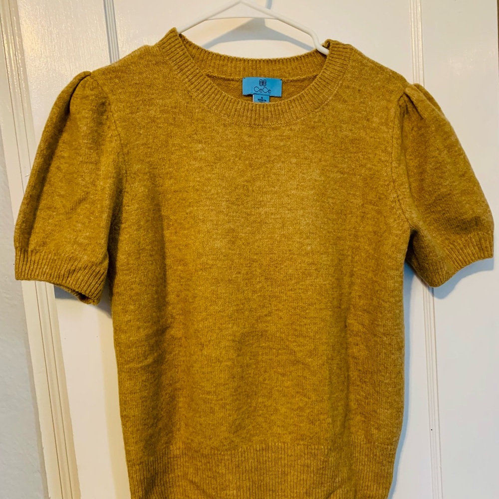 CeCe Golden Camel Knit Top